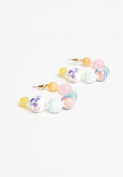 Superbalist - Polly beaded hoop earrings - multi