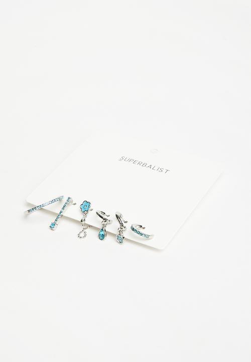 Superbalist - Lulu earring pack - silver & blue