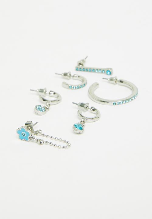Superbalist - Lulu earring pack - silver & blue
