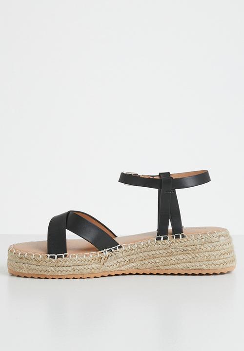 Superbalist - Caitlin ankle strap espadrille - black