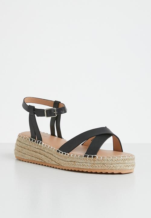Superbalist - Caitlin ankle strap espadrille - black