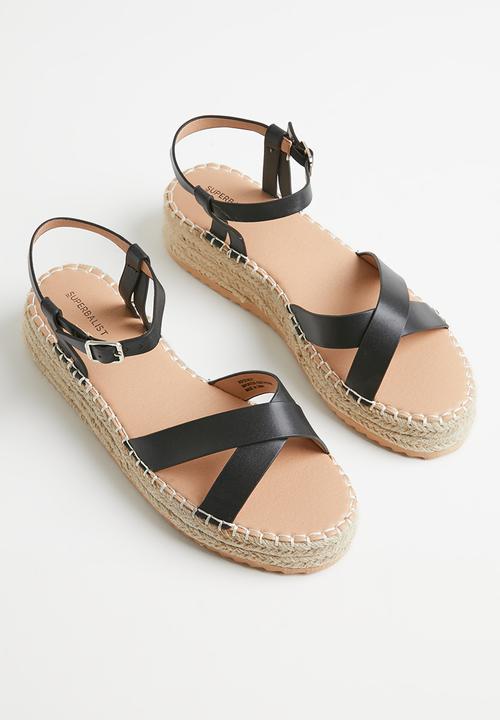 Superbalist - Caitlin ankle strap espadrille - black