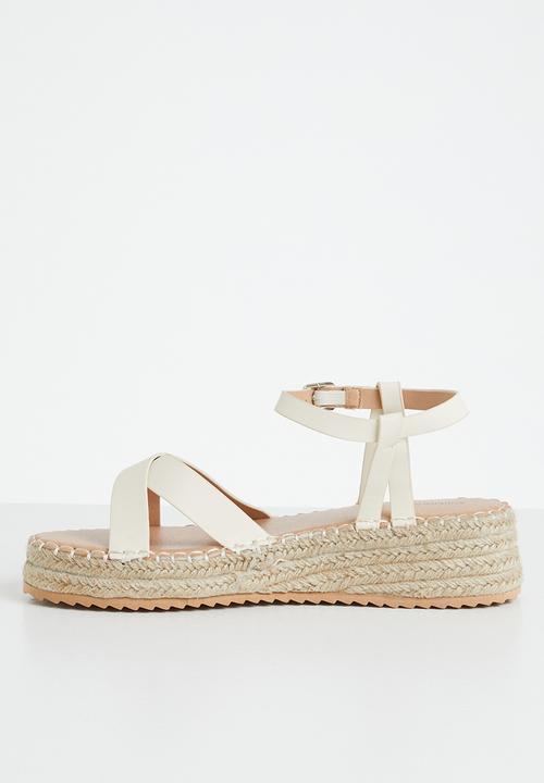 Superbalist - Caitlin ankle strap espadrille - milk