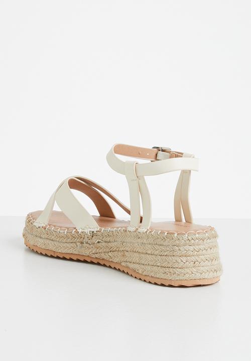 Superbalist - Caitlin ankle strap espadrille - milk