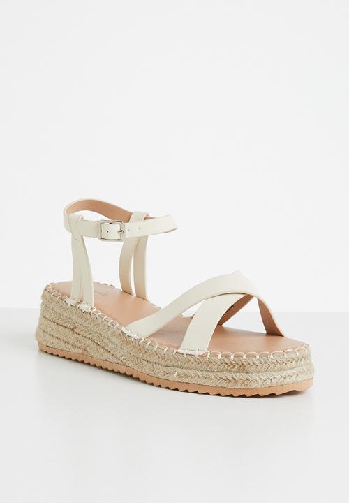 Superbalist - Caitlin ankle strap espadrille - milk