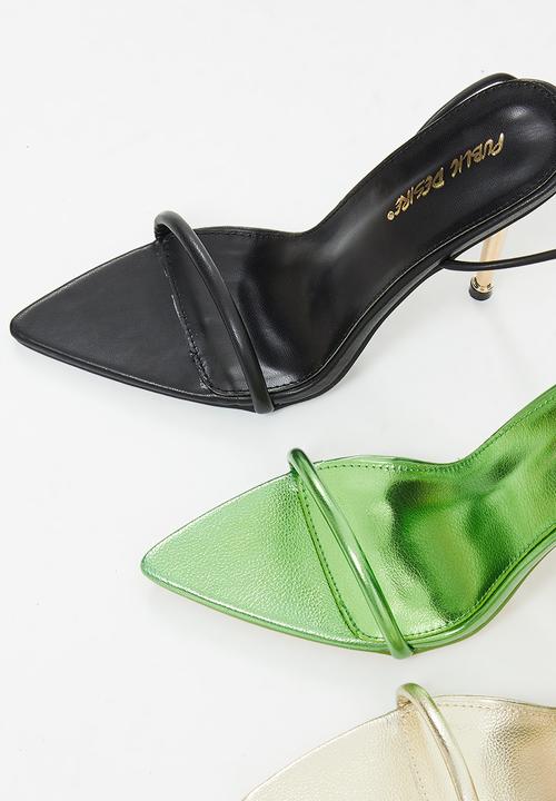 Public Desire - Lookback stiletto heel - metallic green 