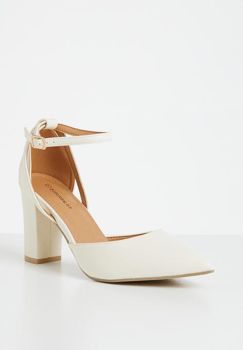 Superbalist - Azaria ankle strap block heel - milk