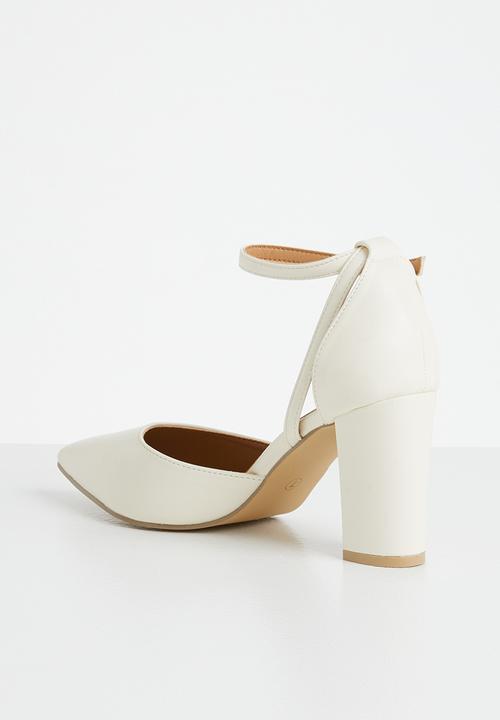 Superbalist - Azaria ankle strap block heel - milk