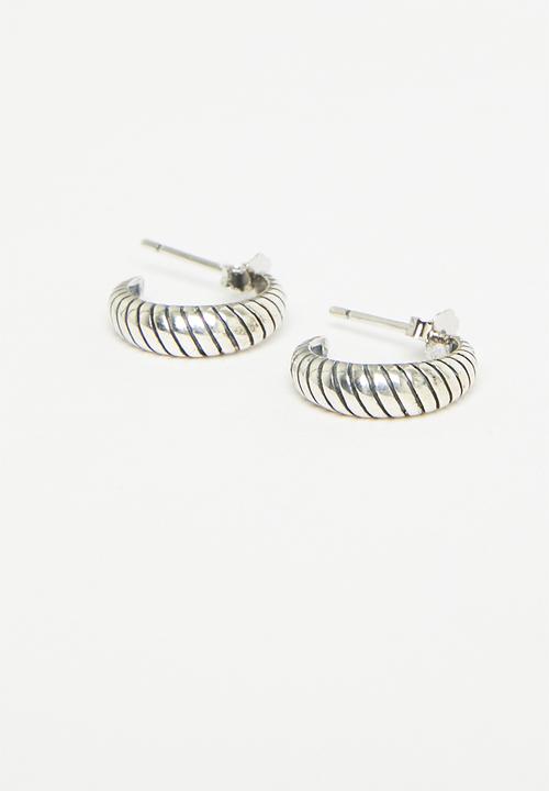 Superbalist - Nicole sterling silver hoop earrings - silver
