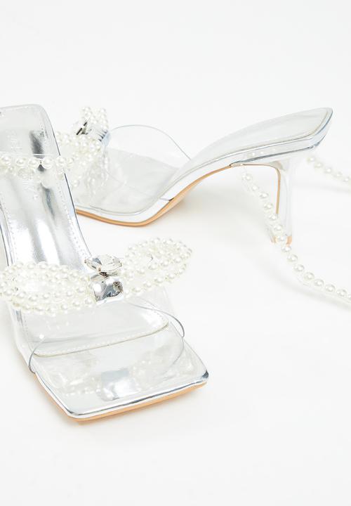 Public Desire - Hope barely there stiletto - silver metallic