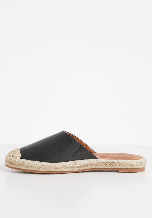 edit - Bianca espadrille slide - black