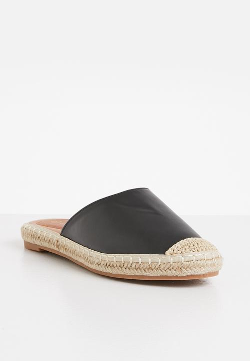 edit - Bianca espadrille slide - black