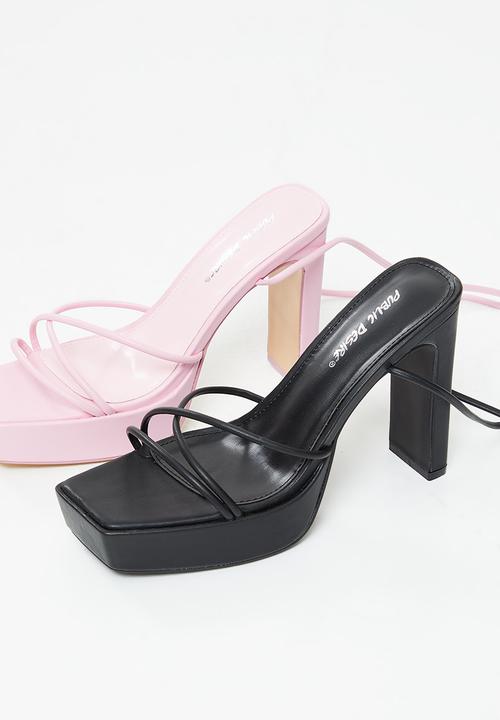 Public Desire - Bring it block heel - pink 