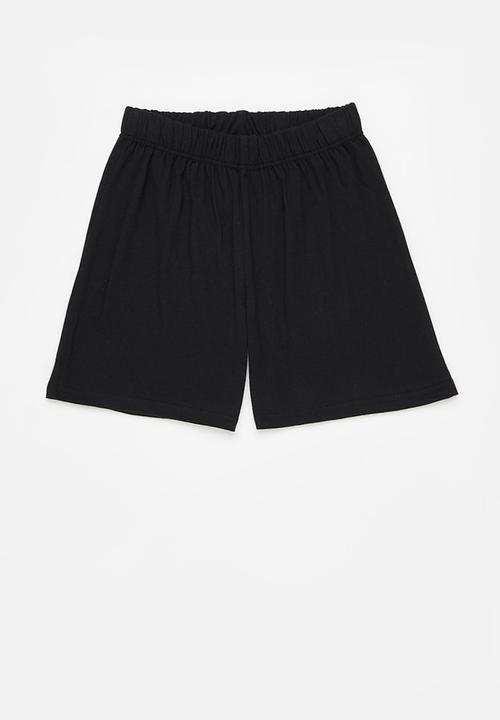 Superbalist - 2 pack cotton sleep short - grey & black