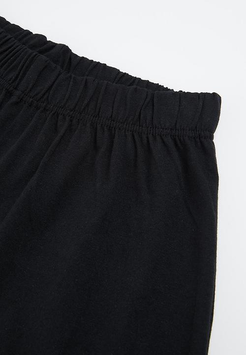 Superbalist - 2 pack cotton sleep short - grey & black