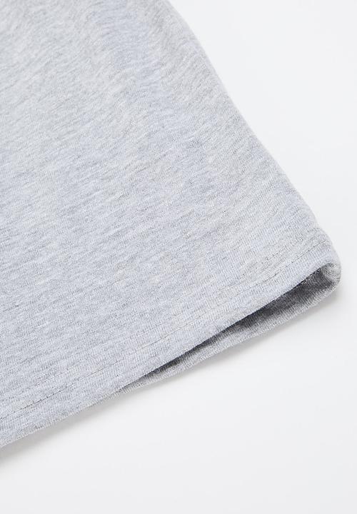 Superbalist - 2 pack cotton sleep short - grey & black