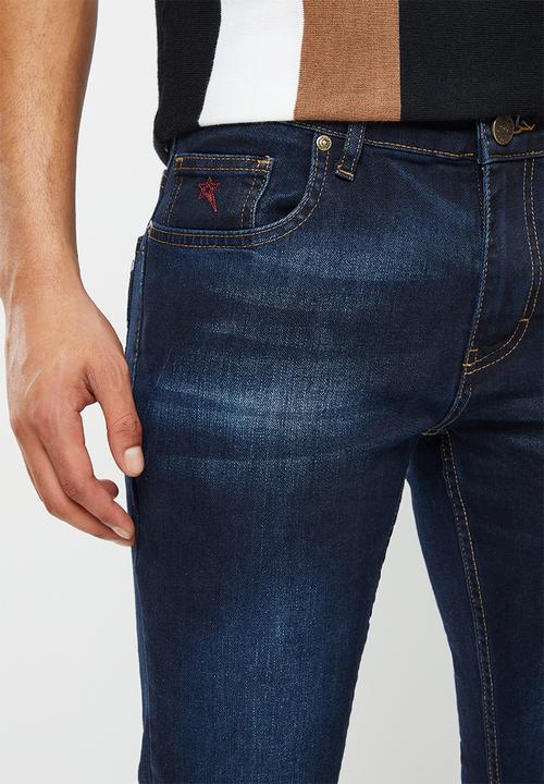 SOVIET - M mustang 3 mens slim leg denim#9 - blue/black