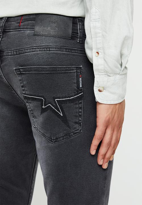 SOVIET - M lambo mens straight leg denim#12 - charcoal
