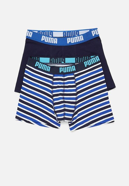 PUMA - Boys 2-pack boxer - blue/ stripe