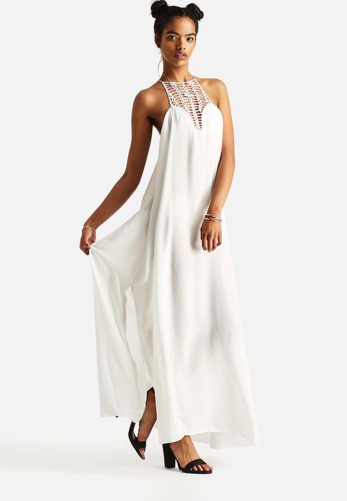 The Lot - Tied Down Halter Maxi Dress