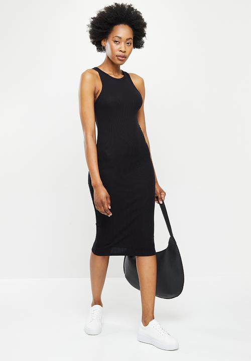 Vero Moda - Roma sleeveless rib dress - black