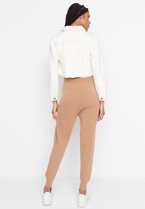 Trendyol - High waist knit trousers - camel