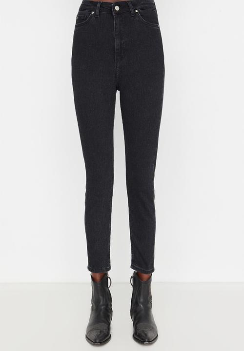 Trendyol - High waist skinny jeans - washed black