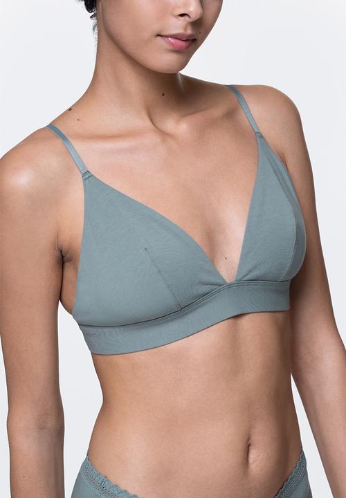 DORINA - Lila-2-Pack non padded bralette - green & ivory