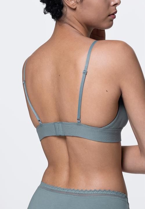 DORINA - Lila-2-Pack non padded bralette - green & ivory