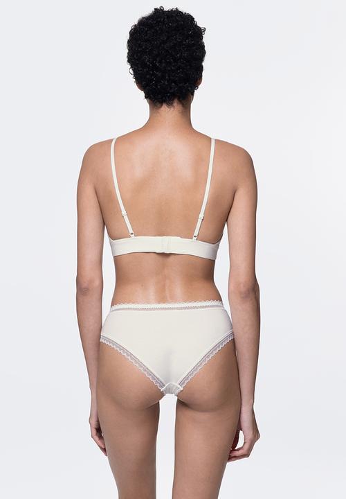 DORINA - Lila-2-Pack non padded bralette - green & ivory