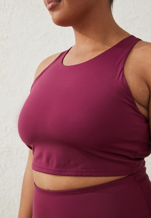 Cotton On - Curve active smoothing explorer vestlette - red plum