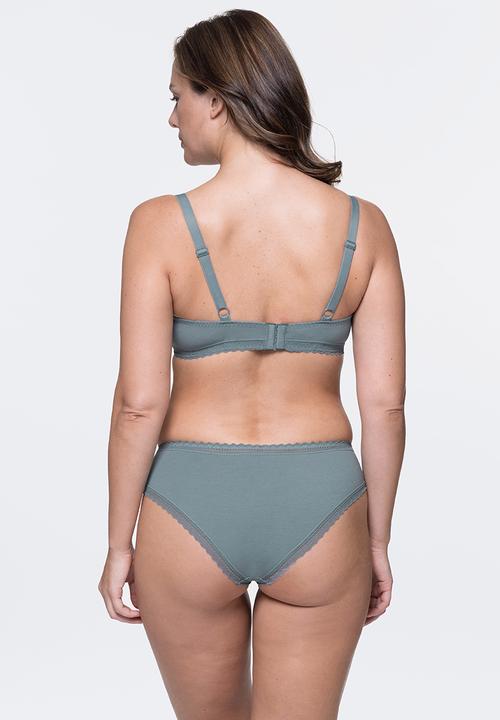 DORINA - Plus lila 2-Pack light padded demi - green & ivory