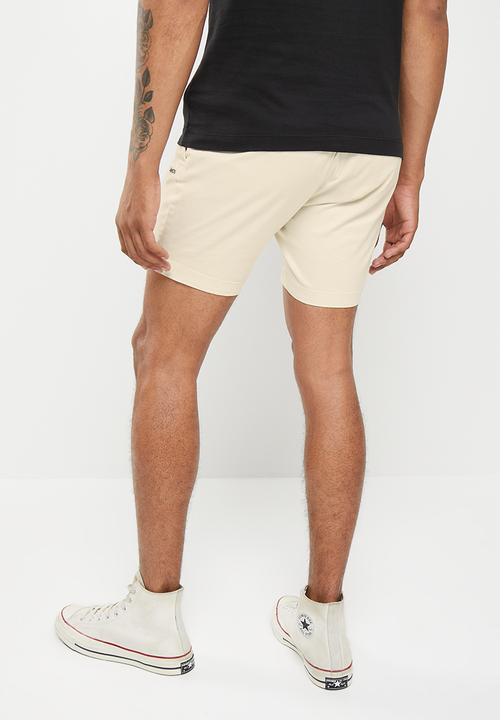Calvin Klein - Skinny jogger chino short - Eggshell