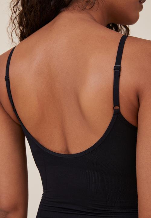 Cotton On - Go figure plunge shapewear bodysuit - black