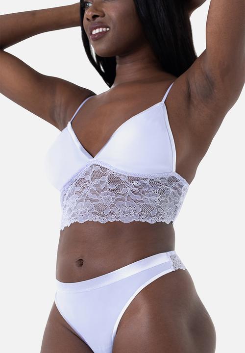 DORINA - Crystal 2pack bralette - blue & ivory