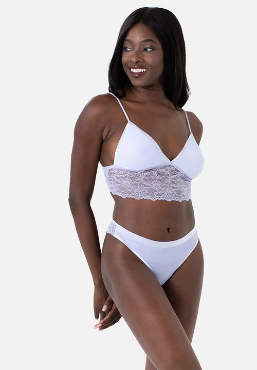 DORINA - Crystal 2pack bralette - blue & ivory