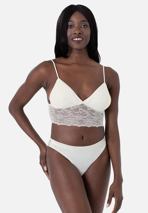 DORINA - Crystal 2pack bralette - blue & ivory
