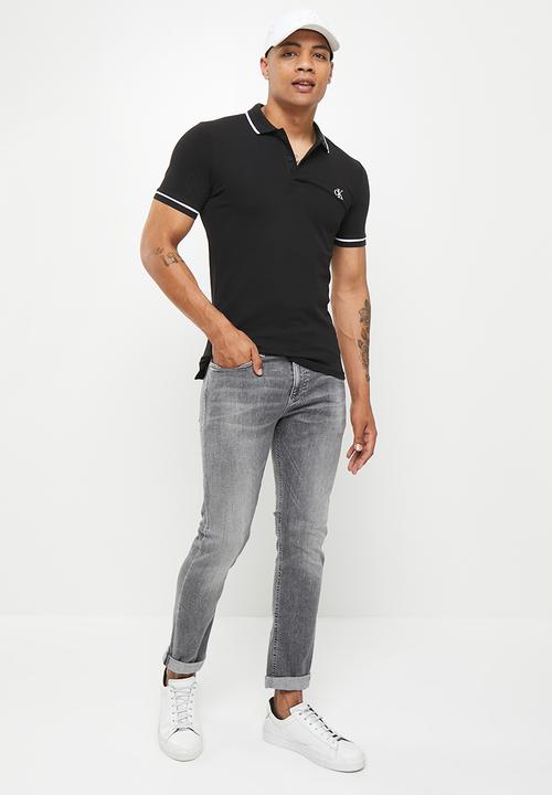 Calvin Klein - Tipping slim polo - Ck Black
