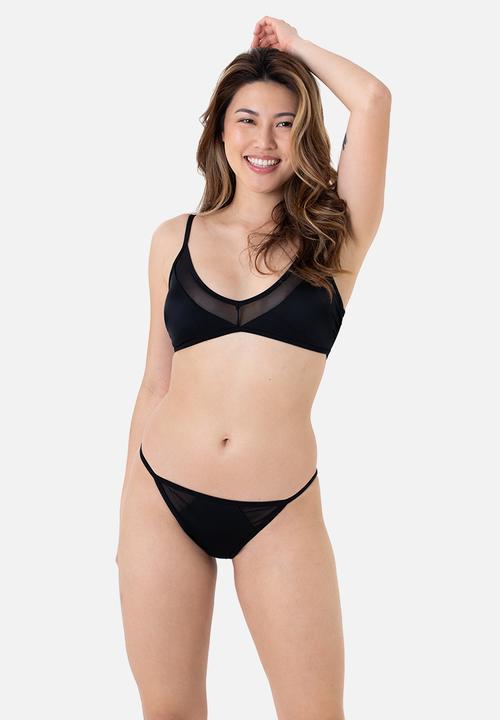 DORINA - Torca triangle bikini top - black