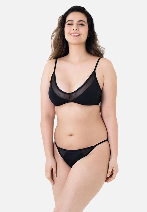 DORINA - Plus torca triangle bikini top - black