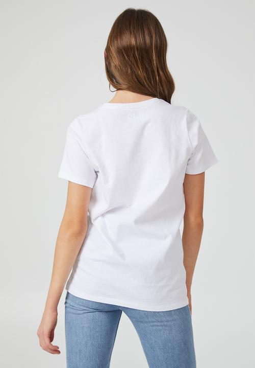 Cotton On - Penny short sleeve tee - white/rainbow mountain