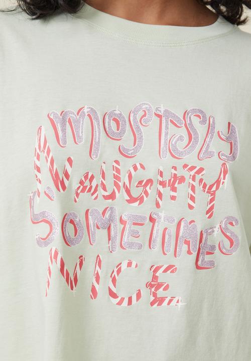 Cotton On - Jersey bed tee - mostly naughty