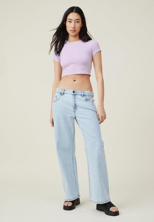 Cotton On - Micro crop tee - sweet mauve
