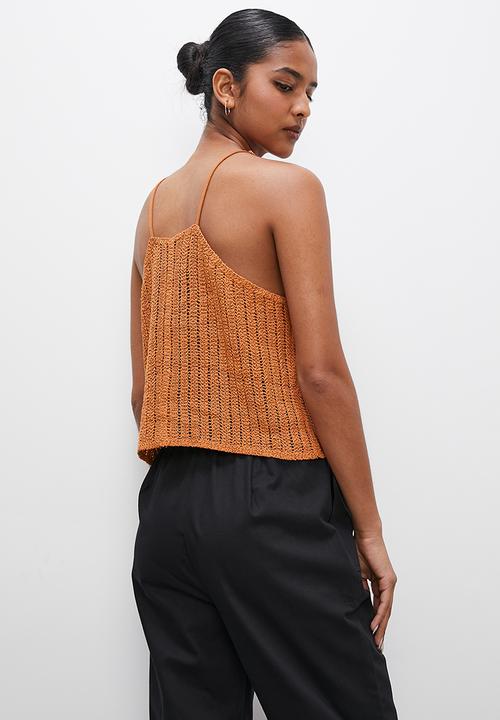 Superbalist - Strappy insert halter top - tan