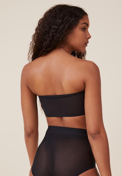 Cotton On - Power mesh shapewear bandeau - black