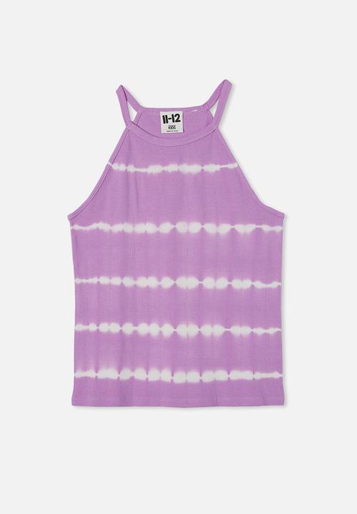 Cotton On - Leila rib tank - unicorn dreams/linear tie dye