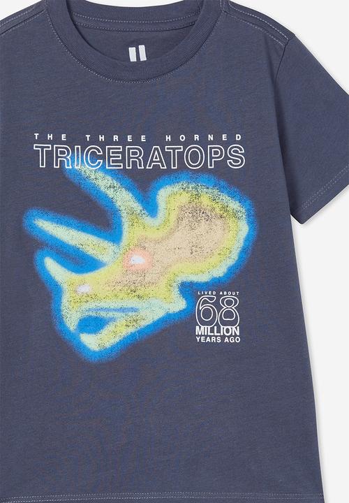 Cotton On - Max skater short sleeve tee - vintage navy/triceratops