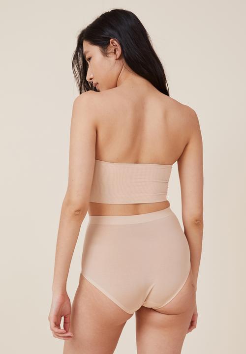 Cotton On - Power mesh shapewear high waisted bikini - frappe