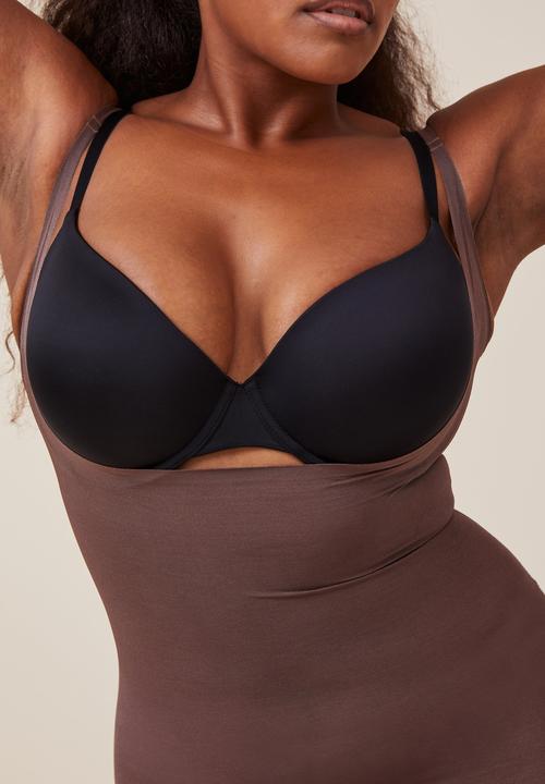 Cotton On - Power mesh shapewear under bra slip - espresso