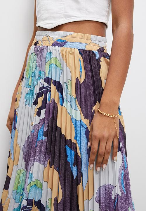 Superbalist - Maxi pleat - pink abstract print